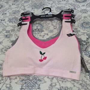 Steve Madden Light Pink Bra with Cherry Detail